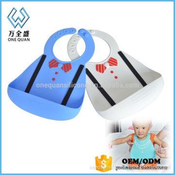 Anti-Bacterial Washable silicone personalized adult bibs
